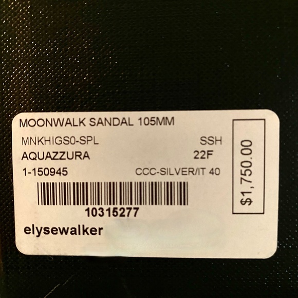 Aquazzura Silver Moonwalk Stiletto Sandals Heels / Current Season EU40/U… - Picture 15 of 16